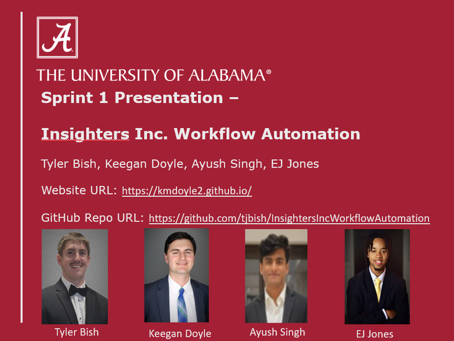 Sprint 1 Presentation Preview