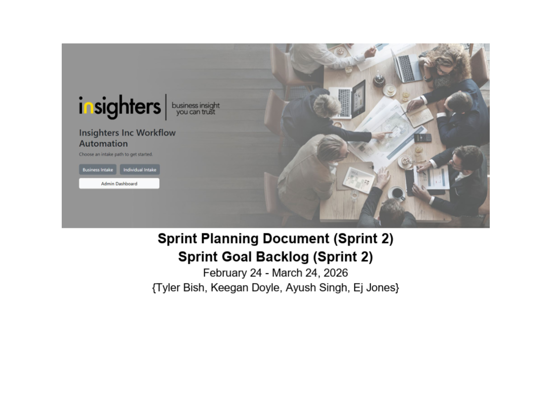 Sprint 2 Planning Document Preview
